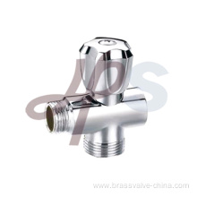 Brass angle type valve with plated chrome